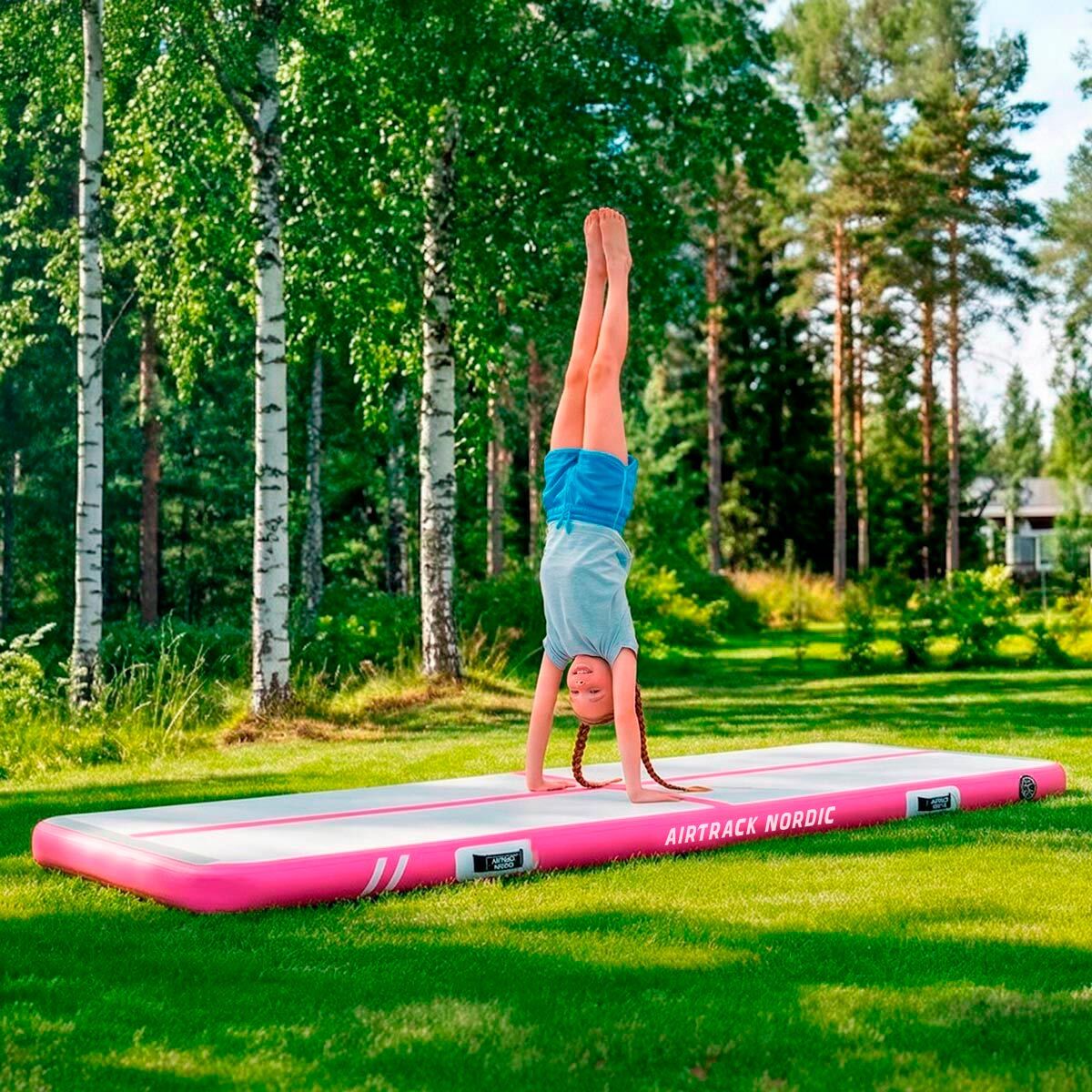 Gymnastiekmat 3 m / 4 m / 5 m / 6 m gymnastiekmat voor thuis 10 cm / 20 cm dikke opblaasbare artistieke Air Track trainingsmat met elektrische pomp ( roze, 2 m Gymnastiekmat 3 m / 4 m / 5 m / 6 m gymnastiekmat voor thuis 10 cm / 20 cm dikke opblaasbare artistieke Air Track trainingsmat met elektrische pomp ( roze, 2 m